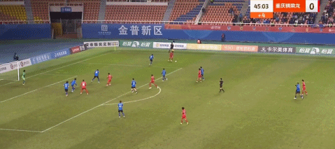 上半场结束, 后抽射破门 上半场结束, 后抽射破门